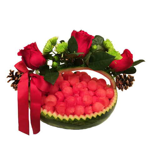 Bowl of Joy Flower Fruit Arrangement By Fruitate