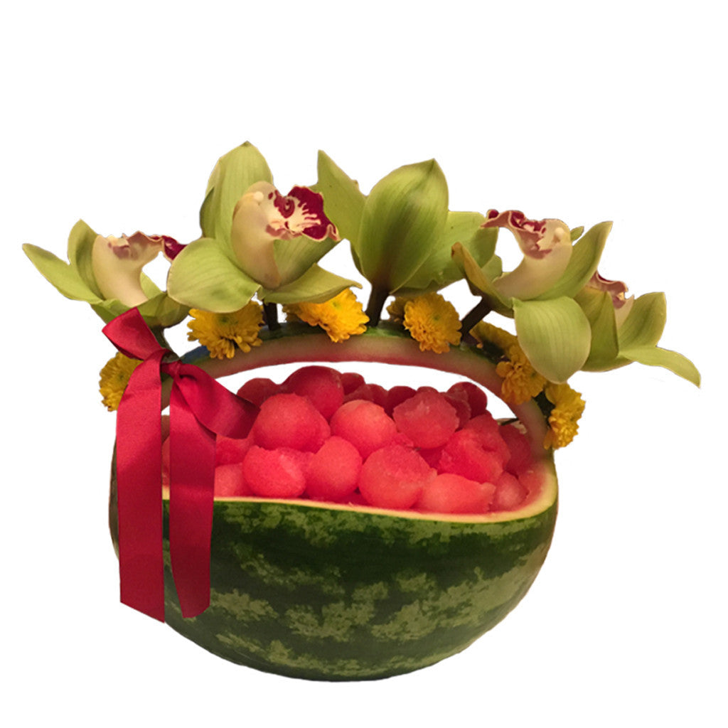 Elegant Bowl Flower Fruit Arrangement By Fruitate