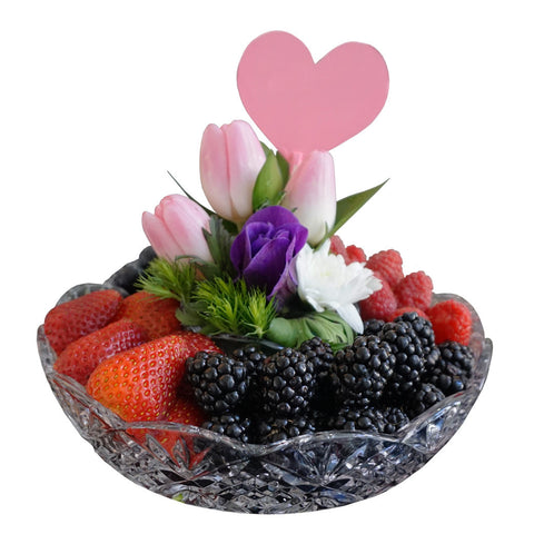 Infinite Love Flower & Fruit Platter by Fruitate