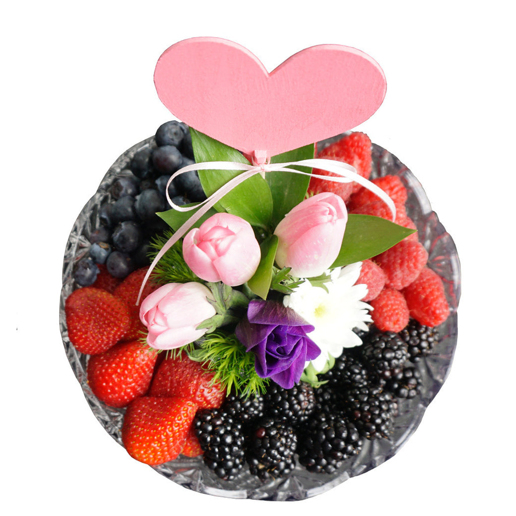 Infinite Love Flower & Fruit Platter by Fruitate