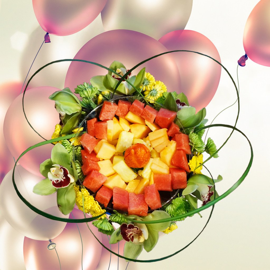 Magnificent platter Flower Fruit Arrangement By Fruitate