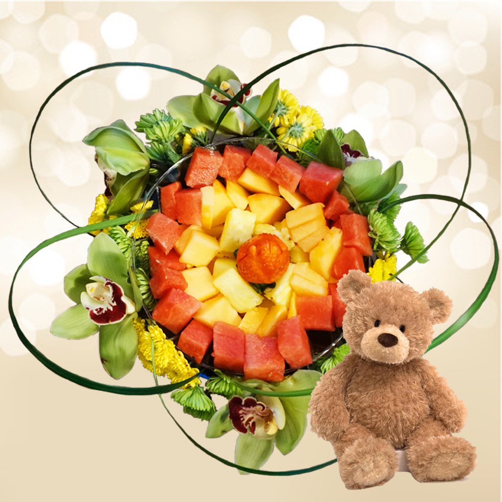 Magnificent platter Flower Fruit Arrangement By Fruitate