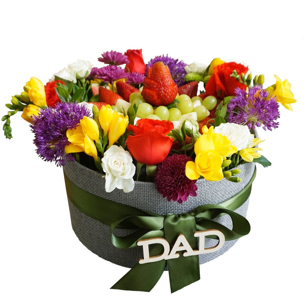 Thank you Dad Flower & Fruit Platter by Fruitate