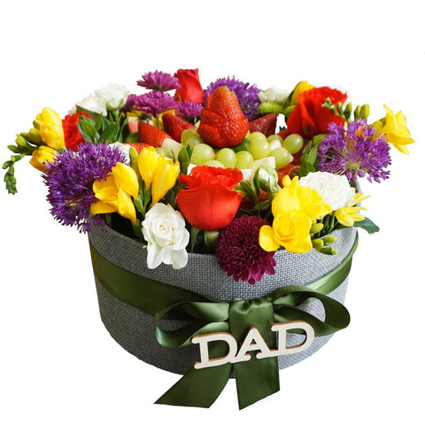 Thank you Dad Flower & Fruit Platter by Fruitate
