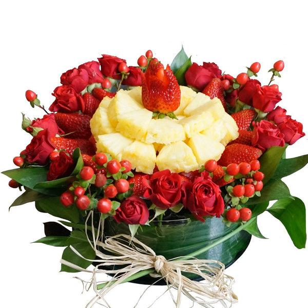 Victorian Platter Flower Fruit Arrangement By Fruitate