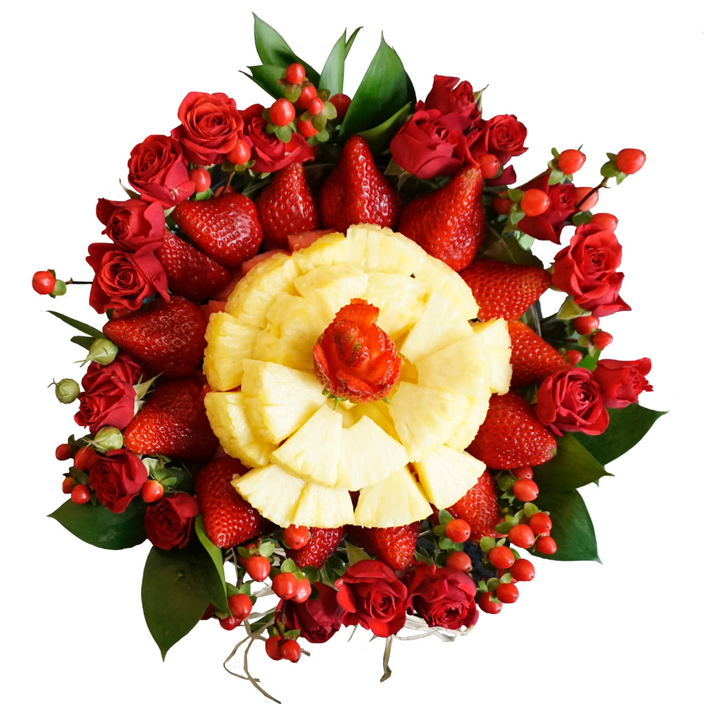 Victorian Platter Flower Fruit Arrangement By Fruitate