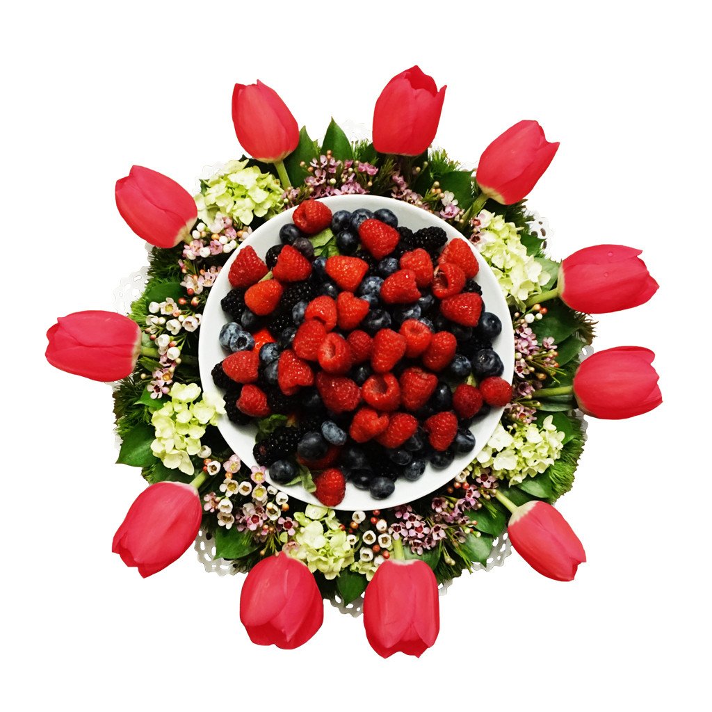 Very Berry Flower Fruit Platter by Fruitate